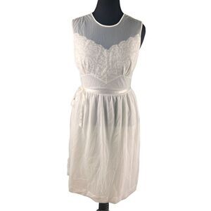 Vintage 50s Charmode Nightgown White Size 40 Lace Bridal Honeymoon Lingerie